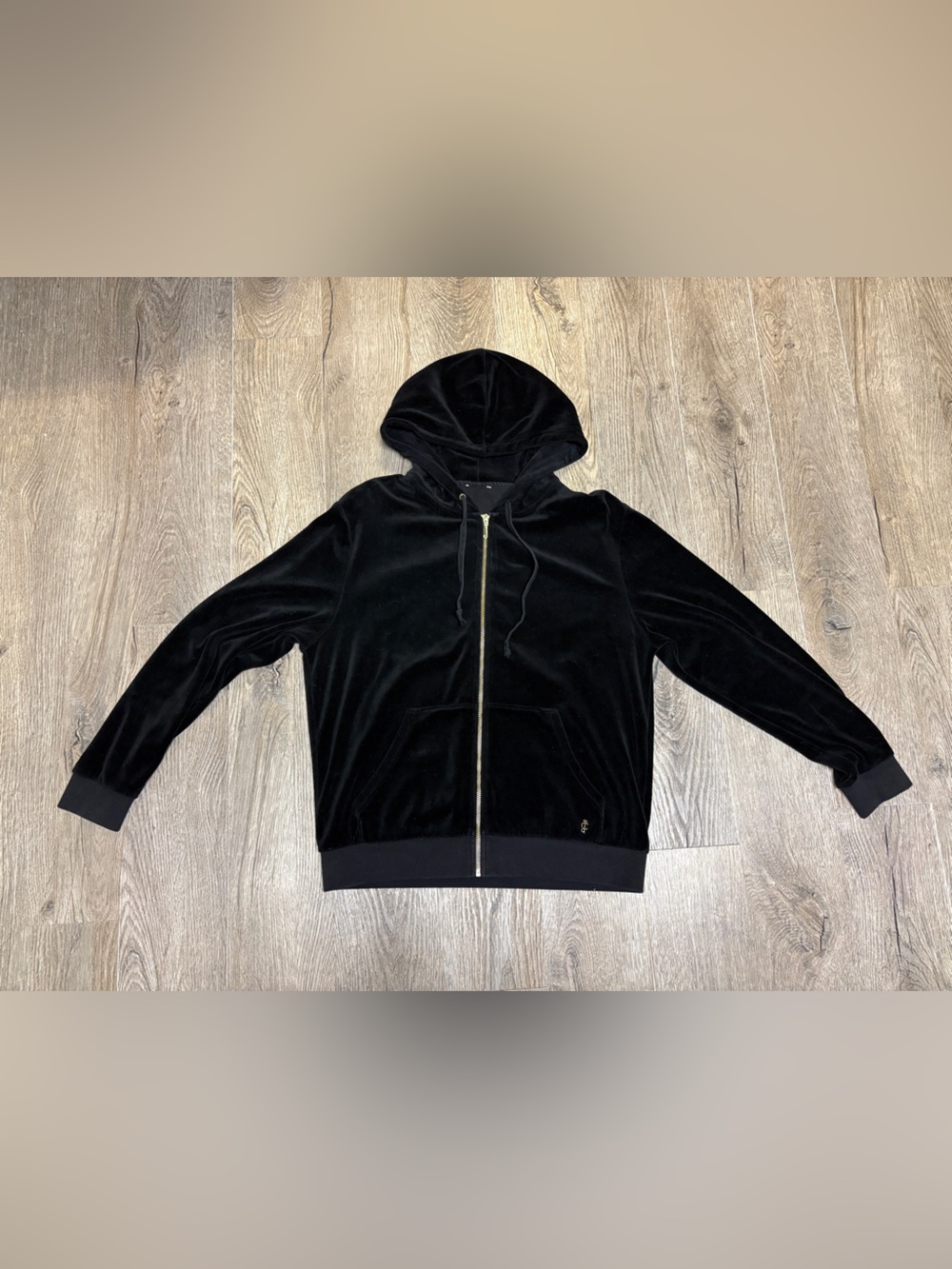 Juicy Couture Black Velour Hoodie Jacket